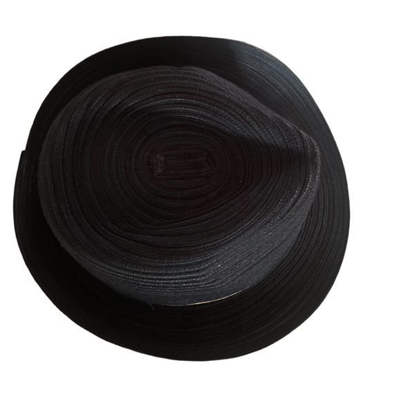 Four buttons Navy blue, tan, short brim Fedora,summer hat, OS - Picture 5 of 8